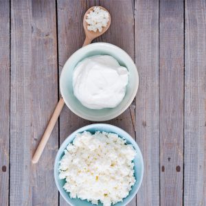 PLAIN GREEK YOGURT AND COTTAGE CHEESE