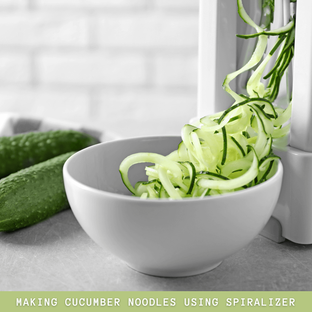 Cucumber Noodles Using a Spiralizer | Cucumber Noodles